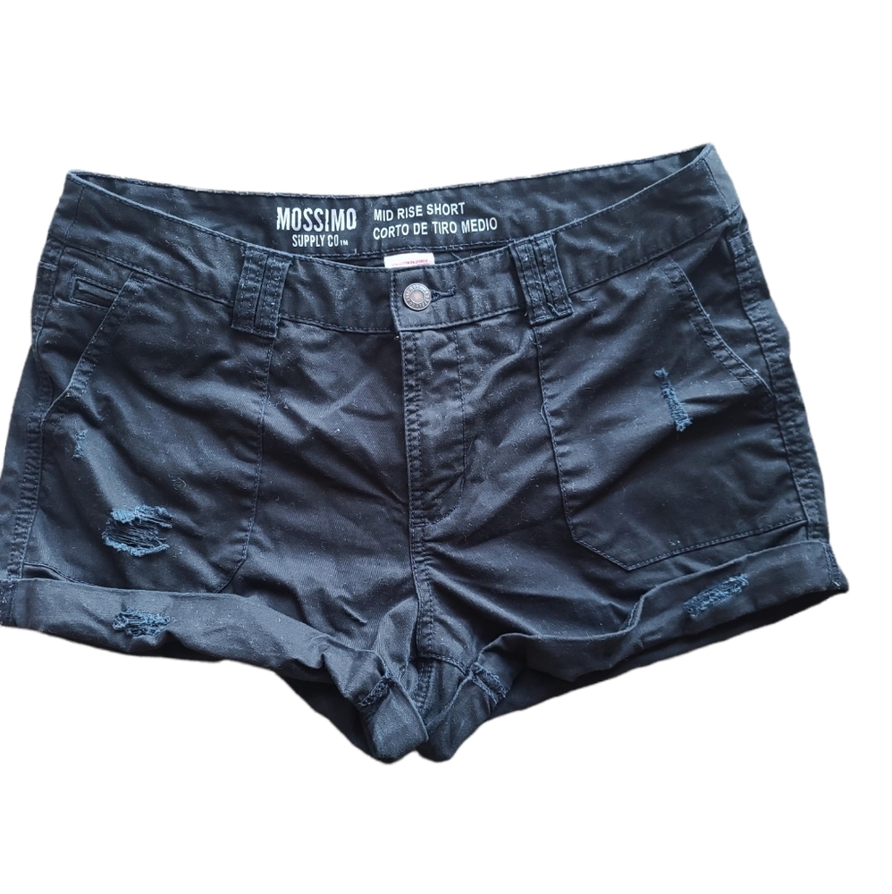 Mossimo Black Mid Rise Shorts Size 8